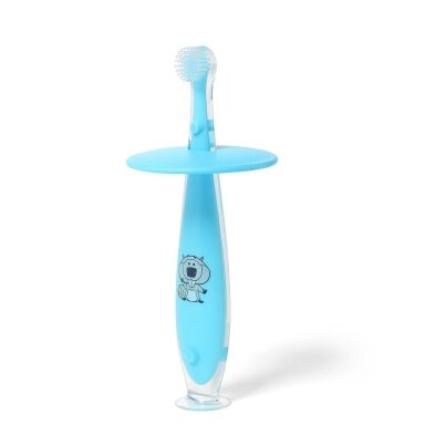 BabyOno dantų šepetukas su siurbtuku, saugus, nuo 6 mėn, 551/01, mėlynas BabyOno dantų šepetukas su siurbtuku, saugus, nuo 6 mėn, 551/01, mėlynas