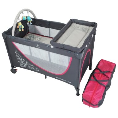 BabyOno maniežas - pilkas / rožinis BabyOno maniežas - pilkas / rožinis