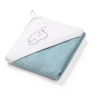 Babyono rankšluostis su gobtuvu 85x85 mėlynas 144/09 Babyono rankšluostis su gobtuvu 85x85 mėlynas 144/09
