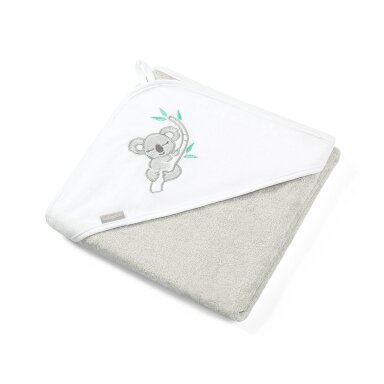 BabyOno rankšluostis su gobtuvu bambukinis 85x85 pilkas, koala, 343/03 BabyOno rankšluostis su gobtuvu bambukinis 85x85 pilkas, koala, 343/03