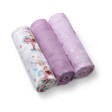 BabyOno vystyklai bambukiniai 3 vnt violetiniai 397/11 BabyOno vystyklai bambukiniai 3 vnt violetiniai 397/11