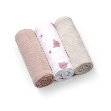 BabyOno vystyklai medvilniniai 3 vnt kreminis 828/03 BabyOno vystyklai medvilniniai 3 vnt kreminis 828/03