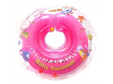 Baby Swimmer Inflatable neck ring for bathing newborns, without rattles, 6-36 kg., pink Baby Swimmer Inflatable neck ring for bathing newborns, without rattles, 6-36 kg., pink