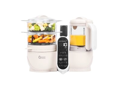 Babymoov Nutribaby + 6-in-1 multi-purpose baby food processor - Mineral Beige A001135 Babymoov Nutribaby + 6-in-1 multi-purpose baby food processor - Mineral Beige A001135