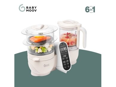 Babymoov Nutribaby + 6-in-1 multi-purpose baby food processor - Mineral Beige A001135 1 Babymoov Nutribaby + 6-in-1 multi-purpose baby food processor - Mineral Beige A001135 1
