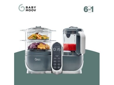 Babymoov Nutribaby + 6-in-1 multi-purpose baby food processor - Industrial Grey A001124 1 Babymoov Nutribaby + 6-in-1 multi-purpose baby food processor - Industrial Grey A001124 1