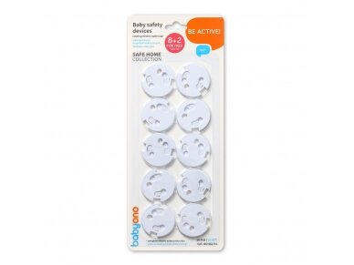 BabyOno electrical outlet safety cover rotating cover system 10 pcs 962/10 BabyOno electrical outlet safety cover rotating cover system 10 pcs 962/10