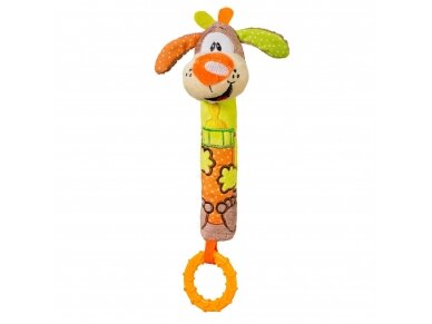 Babyono QUEAKY TEETHING TOY DOG 1354 Babyono QUEAKY TEETHING TOY DOG 1354