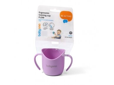 Babyono Ergonomic training cup purple FLOW 1463/05 2