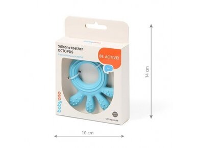 Babyono silicone teether OCTOPUS blue 826/03 9