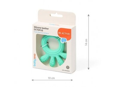 Babyono silicone teether OCTOPUS mint 826/02 9 Babyono silicone teether OCTOPUS mint 826/02 9