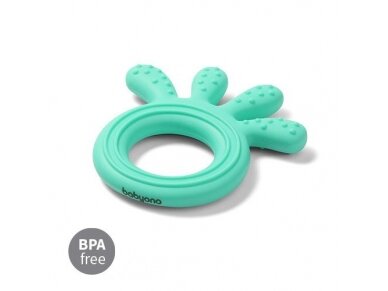 Babyono silicone teether OCTOPUS mint 826/02 2