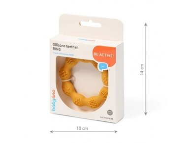 Babyono Silicone teether RING yellow 825/01 4