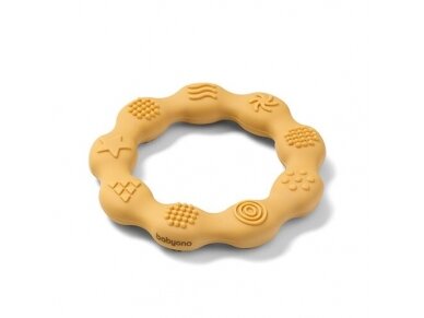 Babyono Silicone teether RING yellow 825/01 Babyono Silicone teether RING yellow 825/01