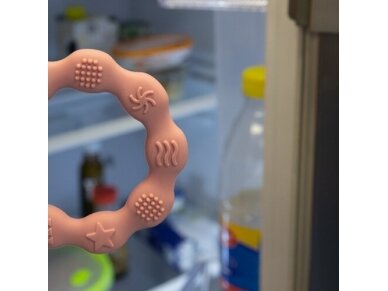 Babyono Silicone teether RING pink 825/02 6 Babyono Silicone teether RING pink 825/02 6