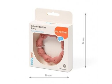 Babyono Silicone teether RING pink 825/02 5