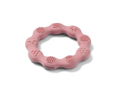 Babyono Silicone teether RING pink 825/02