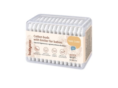 Babyono cotton buds with a limiter for children60pcs 1711