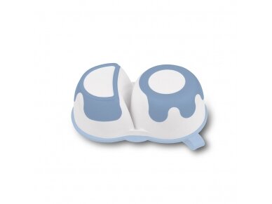 Two-chamber baby bowl with spoon 1067/01, blue 3