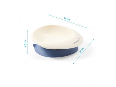 Baby suction bowl with spoon, blue, 1077 6 Baby suction bowl with spoon, blue, 1077 6