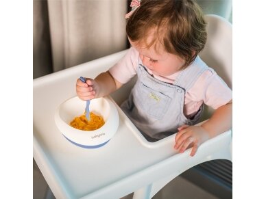 Baby suction bowl with spoon, blue, 1077 8 Baby suction bowl with spoon, blue, 1077 8