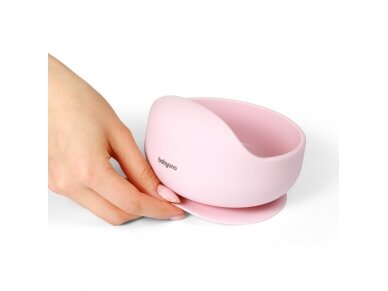 Babyono silicone suction bowl pink 1481/02 3 Babyono silicone suction bowl pink 1481/02 3