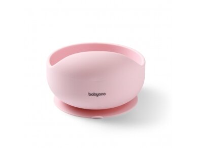 Babyono silicone suction bowl pink 1481/02 2
