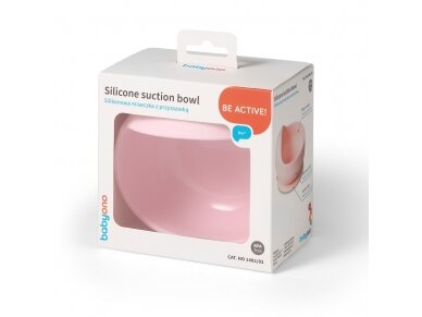 Babyono silicone suction bowl pink 1481/02 1 Babyono silicone suction bowl pink 1481/02 1