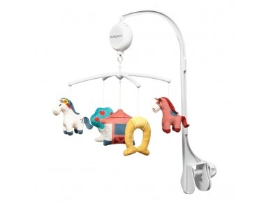 HORSES musical electronic cot mobile, 793