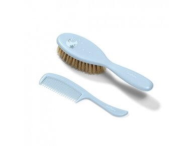 Babyono hairbrush and comb natural soft bristle blue 567/04