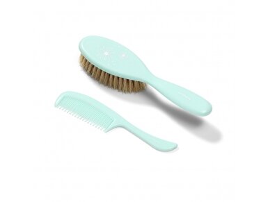 Babyono hairbrush and comb natural soft bristle mint 567/03