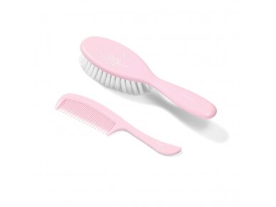 Babyono hairbrush and comb super soft bristle pink 569/03 Babyono hairbrush and comb super soft bristle pink 569/03