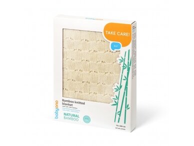 Babyono bamboo knitted blanket cream 1479/01 1 Babyono bamboo knitted blanket cream 1479/01 1