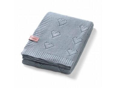 Babyono bamboo knitted blanket blue 1478/02