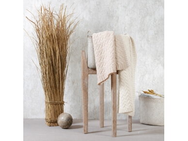 Babyono merino wool blanket dark white 1648/03 2