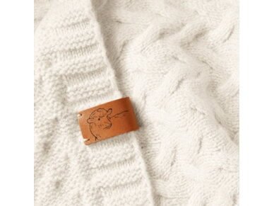 Babyono merino wool blanket dark white 1648/03 3