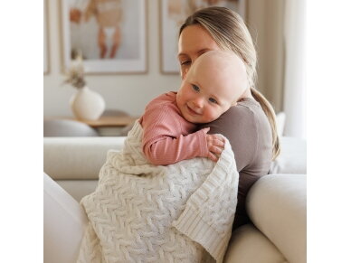 Babyono merino wool blanket dark white 1648/03 4