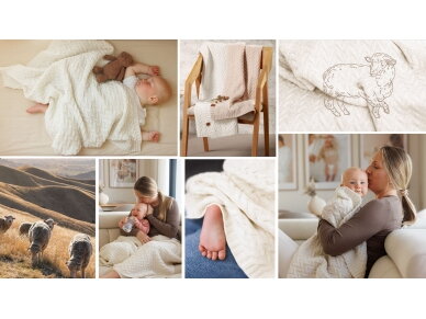 Babyono merino wool blanket dark white 1648/03 5 Babyono merino wool blanket dark white 1648/03 5