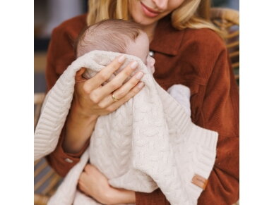 Babyono merino wool blanket dark white 1648/03 6