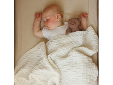 Babyono merino wool blanket dark white 1648/03 7