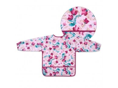 BabyOno sleeved bib, flowers, 1476/01 1