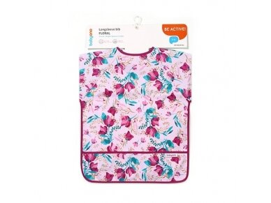 BabyOno sleeved bib, flowers, 1476/01 3 BabyOno sleeved bib, flowers, 1476/01 3