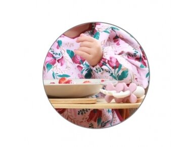 BabyOno sleeved bib, flowers, 1476/01 6