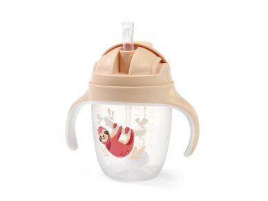Babyono sippy cup with weighted straw brown 1464/04