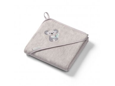 Babyono bamboo hooded towel grey NATURAL BAMBOO 100X100 346/06 Babyono bamboo hooded towel grey NATURAL BAMBOO 100X100 346/06