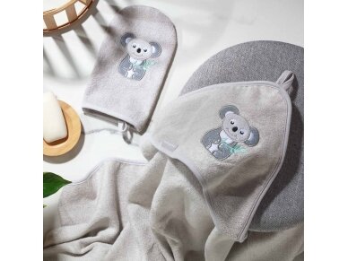 Babyono bamboo hooded towel grey NATURAL BAMBOO 100X100 346/06 6 Babyono bamboo hooded towel grey NATURAL BAMBOO 100X100 346/06 6