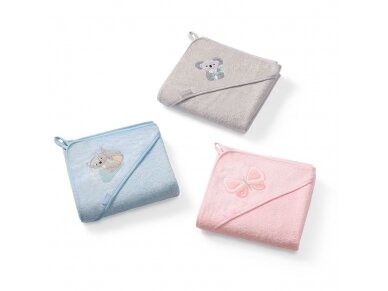 Babyono bamboo hooded towel grey NATURAL BAMBOO 100X100 346/06 5 Babyono bamboo hooded towel grey NATURAL BAMBOO 100X100 346/06 5