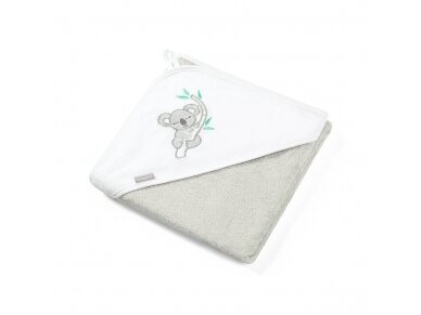 Bamboo hooded towel 85 x 85, grey, coala, 343/03