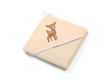 Velour hooded towel 100 x 100, cream Velour hooded towel 100 x 100, cream