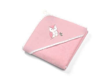 Velour hooded towel 100 x 100, pink